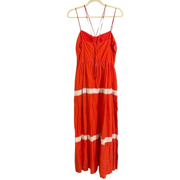 Jason Wu Boho Burnt Orange Cut Out Maxi Dress Size 8 - Picture 3 of 9